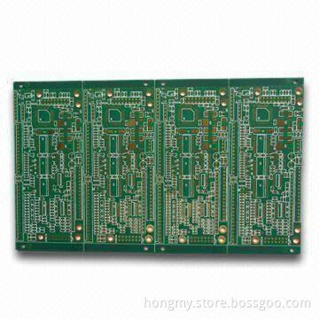 4-layered PCB with 3U-inch Gold Plating and 0.2mm Line Width, Made of Durable FR4 Base Material